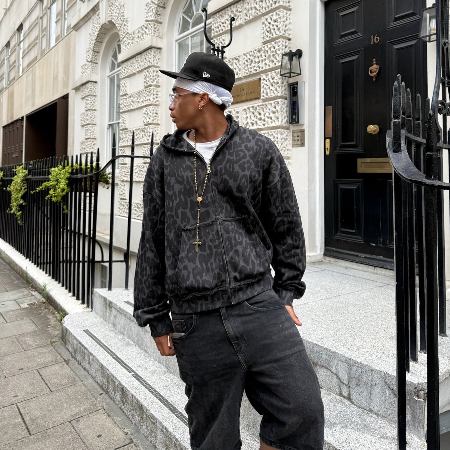 Noir Leopard Zip Up