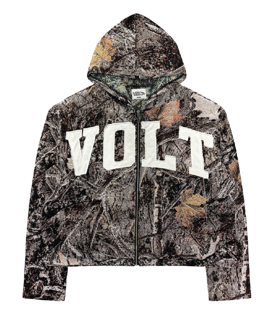 Camo Tapestry Zip Up Hoodie