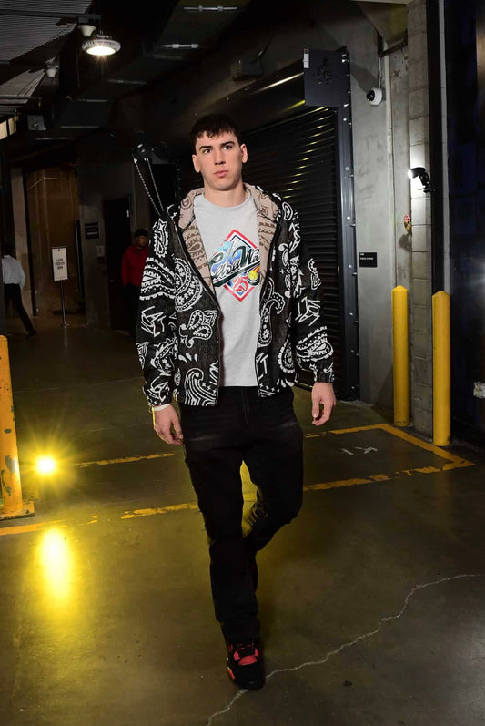 Tapestry Paisley Zip Up Hoodie