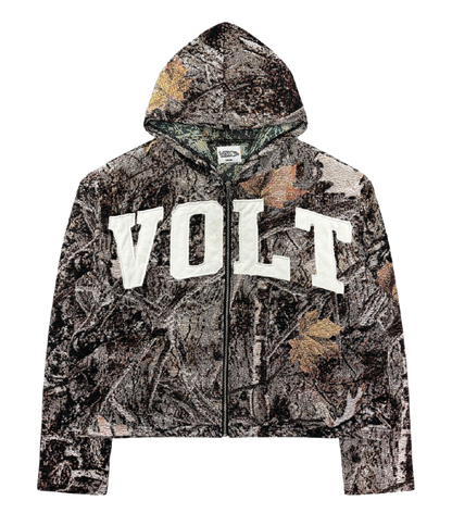 Camo Tapestry Zip Up Hoodie