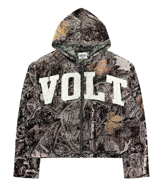 Camo Tapestry Zip Up Hoodie