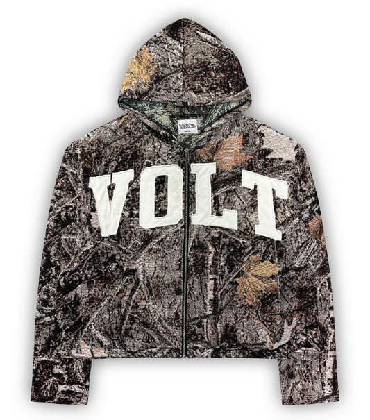 Camo Tapestry Zip Up Hoodie