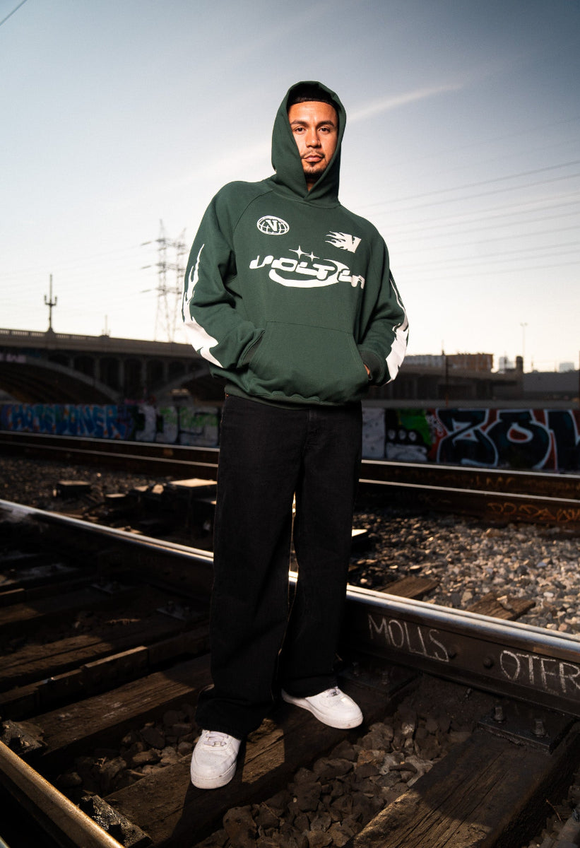 Flame Hoodie in Forest