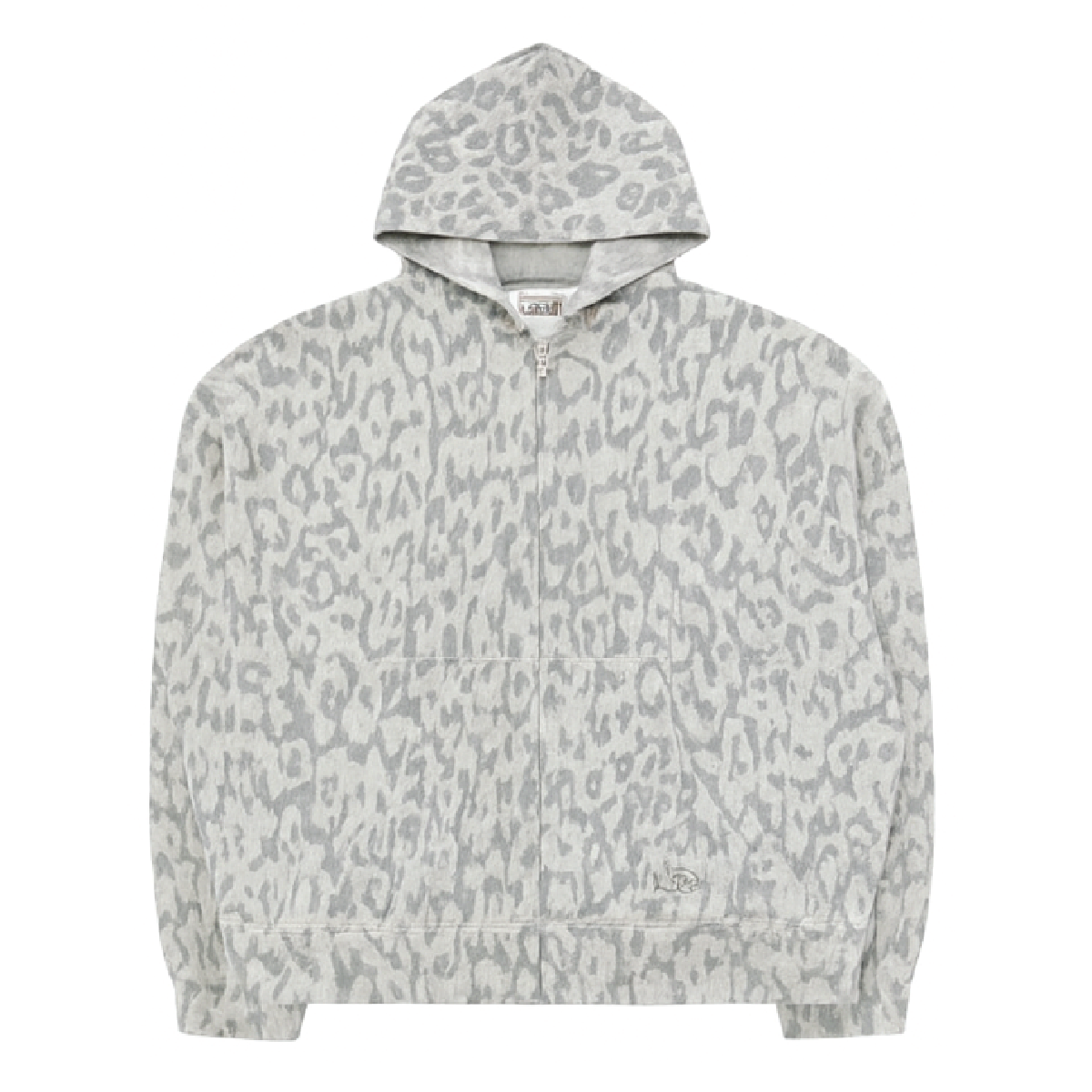 Distressed Snow Leopard Zip Up
