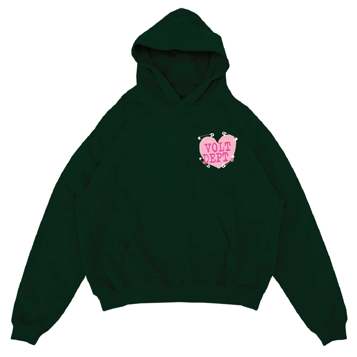 Heart Hoodie in Forest