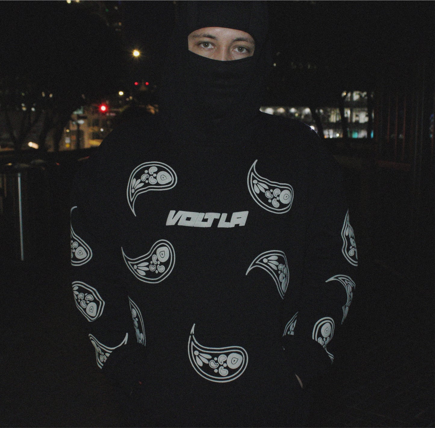 Paisley Hoodie in Black