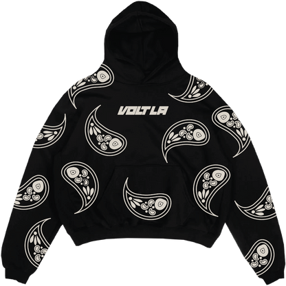 Paisley Hoodie in Black